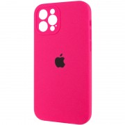 Чохол для iPhone 12 Pro Max - Silicone Case Full Camera Protective (AA), Рожевий / Barbie pink