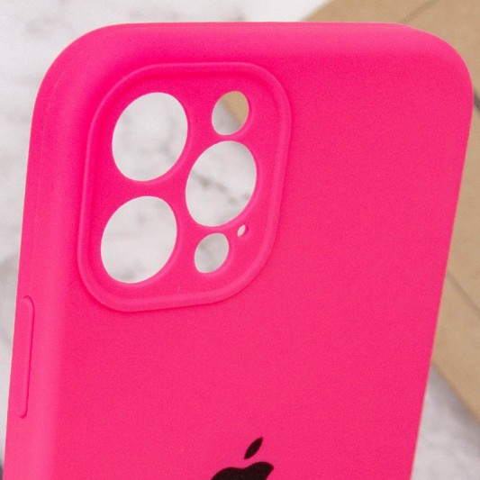 Чохол Silicone Case Full Camera Protective (AA) для Apple iPhone 12 Pro Max (6.7") Рожевий / Barbie pink - зображення 4 