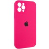 Чохол для iPhone 12 Pro Max - Silicone Case Full Camera Protective (AA), Рожевий / Barbie pink