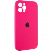 Чехол Silicone Case Full Camera Protective (AA) для Apple iPhone 12 Pro Max (6.7"), Розовый / Barbie pink
