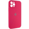 Чохол для iPhone 12 Pro Max - Silicone Case Full Camera Protective (AA), Червоний / Rose Red