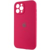 Чохол для iPhone 12 Pro Max - Silicone Case Full Camera Protective (AA), Червоний / Rose Red