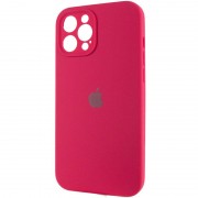 Чехол Silicone Case Full Camera Protective (AA) для Apple iPhone 12 Pro Max (6.7"), Красный / Rose Red