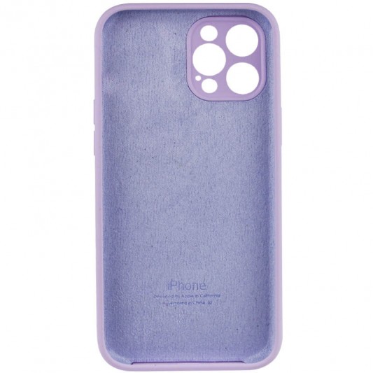 Чохол Silicone Case Full Camera Protective (AA) для Apple iPhone 12 Pro Max (6.7") Бузковий / Lilac - зображення 3 