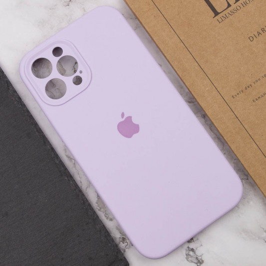 Чохол Silicone Case Full Camera Protective (AA) для Apple iPhone 12 Pro Max (6.7") Бузковий / Lilac - зображення 4 