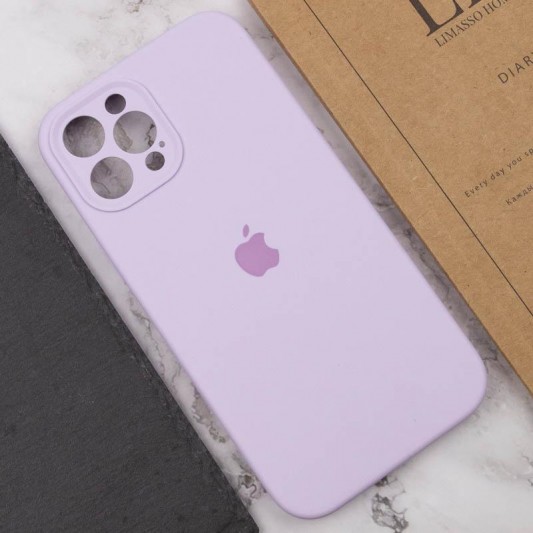 Чохол Silicone Case Full Camera Protective (AA) для Apple iPhone 12 Pro Max (6.7") Бузковий / Lilac - зображення 4 