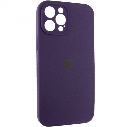 Чохол Silicone Case Full Camera Protective (AA) для Apple iPhone 12 Pro Max (6.7") Фіолетовий / Elderberry - зображення 1 