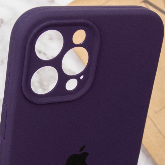 Чохол Silicone Case Full Camera Protective (AA) для Apple iPhone 12 Pro Max (6.7") Фіолетовий / Elderberry - зображення 5 