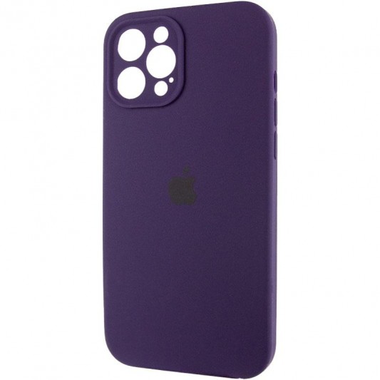 Чехол Silicone Case Full Camera Protective (AA) для Apple iPhone 12 Pro Max (6.7") Фиолетовый / Elderberry - изображение 2