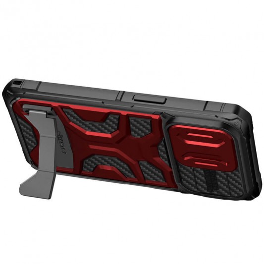 TPU+PC чохол Nillkin CamShield Adventurer Pro (шторка на камеру) для Apple iPhone 14 Pro Max (6.7") Maga Red - зображення 2 