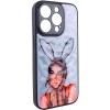 TPU+PC чохол Prisma Ladies для Apple iPhone 14 Pro (6.1"), Rabbit