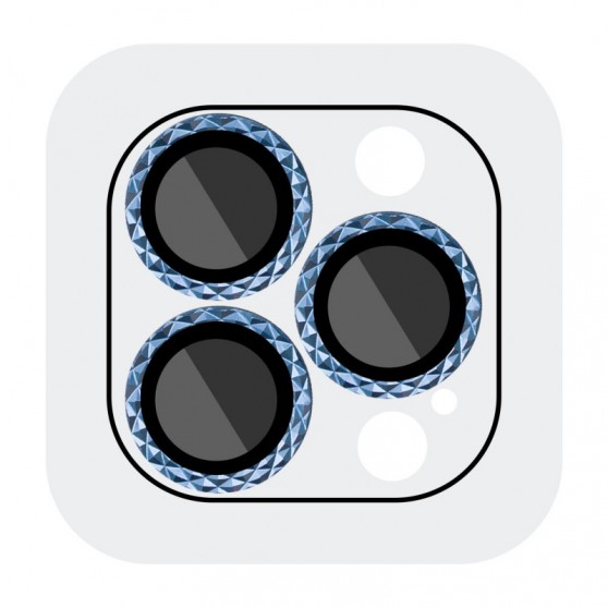 Защитное стекло на камеру для iPhone 12 Pro / 11 Pro / 11 Pro Max - Metal Shine, Синий / Blue