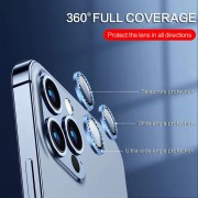 Защитное стекло на камеру для iPhone 12 Pro / 11 Pro / 11 Pro Max - Metal Shine, Синий / Blue