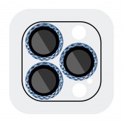 Защитное стекло Metal Shine на камеру (в упак.) для Apple iPhone 12 Pro Max, Синий / Blue