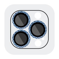 Защитное стекло на камеру для iPhone 12 Pro Max - Metal Shine (в упак.), Синий / Blue