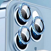 Защитное стекло Metal Shine на камеру (в упак.) для Apple iPhone 12 Pro Max, Синий / Blue