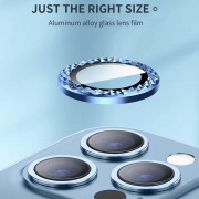 Защитное стекло Metal Shine на камеру (в упак.) для Apple iPhone 12 Pro Max, Синий / Blue