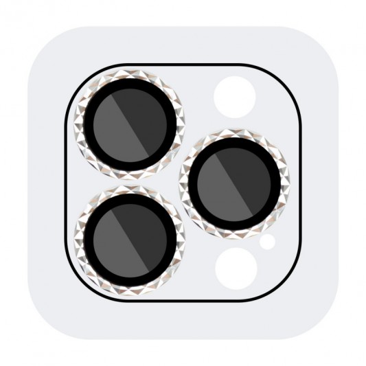 Защитное стекло на камеру для iPhone 13 Pro / 13 Pro Max - Metal Shine, Серебряный / Silver