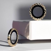 Защитное стекло Metal Shine на камеру (в упак.) для Apple iPhone 14 (6.1") / 14 Plus (6.7"), Золотой / Gold