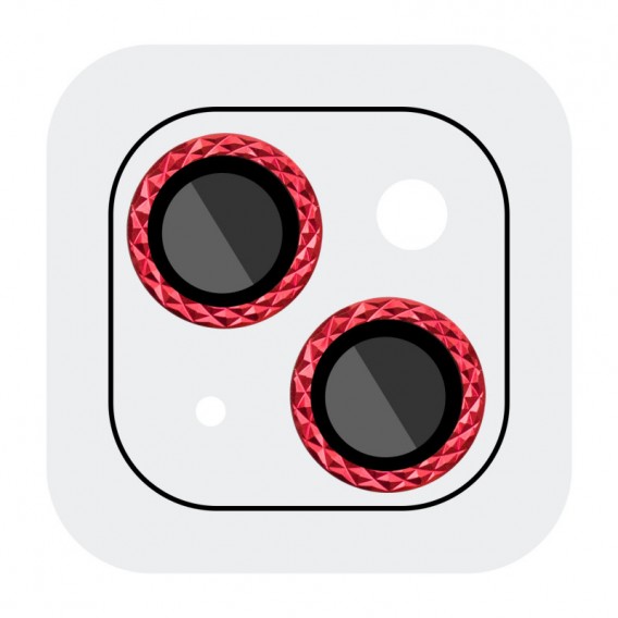 Захисне скло Metal Shine на камеру (у упак.) для Apple iPhone 14 (6.1") / 14 Plus (6.7") Червоний / Red