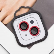 Защитное стекло Metal Shine на камеру (в упак.) для Apple iPhone 14 (6.1") / 14 Plus (6.7"), Красный / Red
