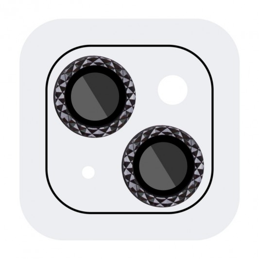 Захисне скло на камеру iPhone 14 / 14 Plus - Metal Shine, Чорний / Midnight
