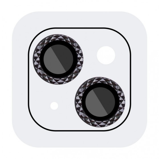 Захисне скло на камеру iPhone 14 / 14 Plus - Metal Shine, Чорний / Midnight