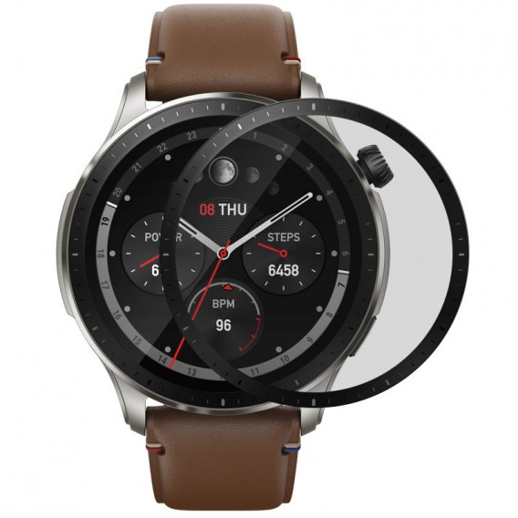 Захисна 3D плівка для Xiaomi Amazfit GTR 4 (full glue) (тех.пак), Чорний