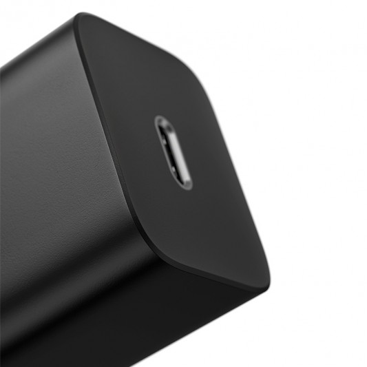 МЗП Baseus Super Si Quick Charger 20W (1USB-C) + кабель Type-C to Lightning (TZCCSUP-B) Чорний - зображення 2 