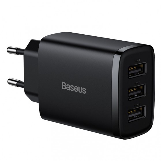 Зарядний пристрій Baseus Compact 17W (3USB) (CCXJ02)