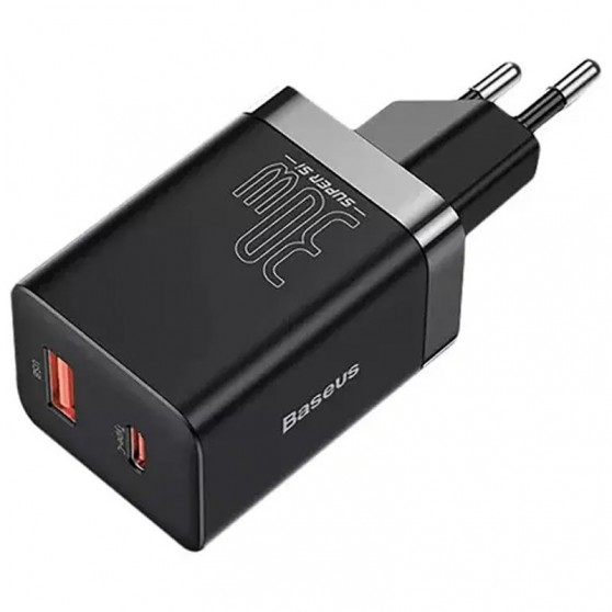 СЗУ Baseus Super Si Pro Quick Charger 30W (1USB-A/1C) (CCSUPP-E) Black