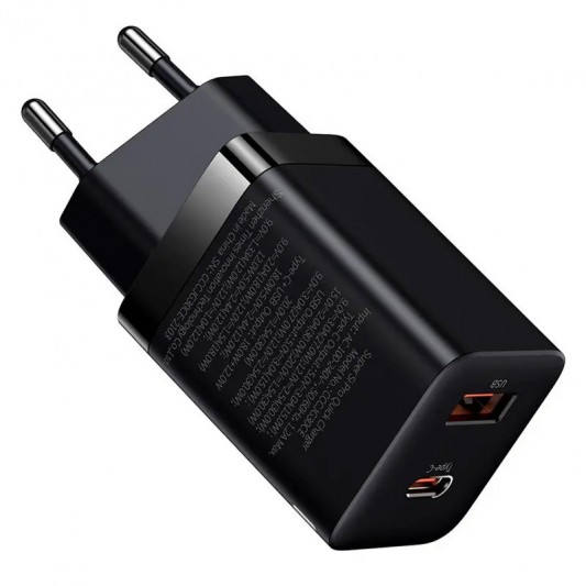 МЗП Baseus Super Si Pro Quick Charger 30W (1USB-A/1C) (CCSUPP-E) Black - зображення 2 
