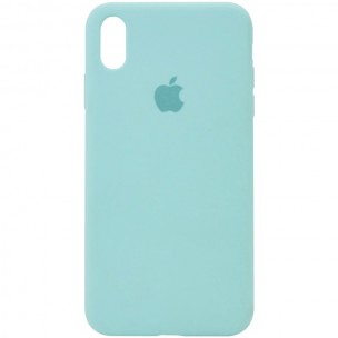 Чохол Silicone Case Full Protective (AA) для Apple iPhone X / XS (5.8") Бірюзовий / Swimming pool