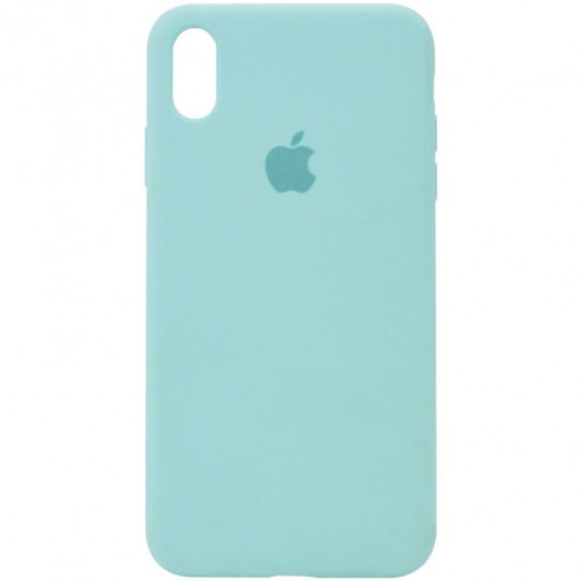 Чохол Silicone Case Full Protective (AA) для Apple iPhone X / XS (5.8") Бірюзовий / Swimming pool