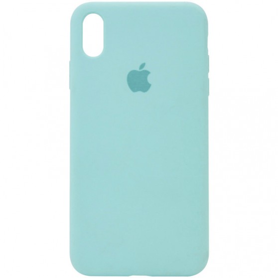 Чохол Silicone Case Full Protective (AA) для Apple iPhone X / XS (5.8") Бірюзовий / Swimming pool