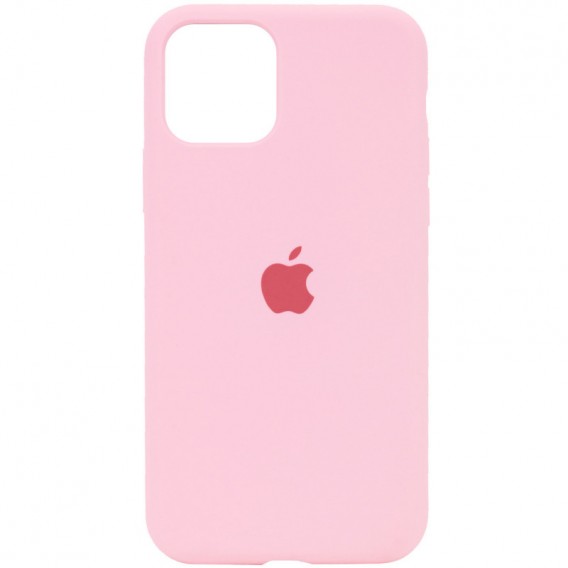 Чехол Silicone Case Full Protective (AA) для Apple iPhone 11 Pro Max (6.5"), Розовый / Light pink