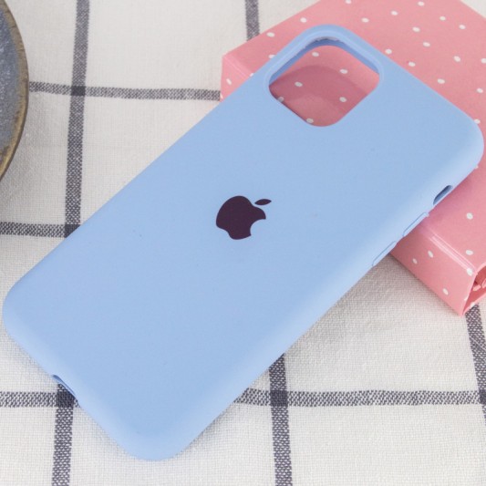 Чохол Silicone Case Full Protective (AA) для Apple iPhone 11 Pro Max (6.5") Блакитний / Lilac Blue - зображення 1 