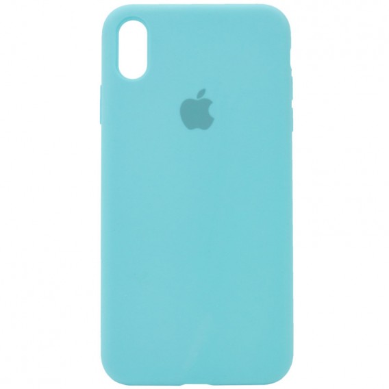 Чохол Silicone Case Full Protective (AA) для Apple iPhone XS Max (6.5"), Бірюзовий / Marine Green
