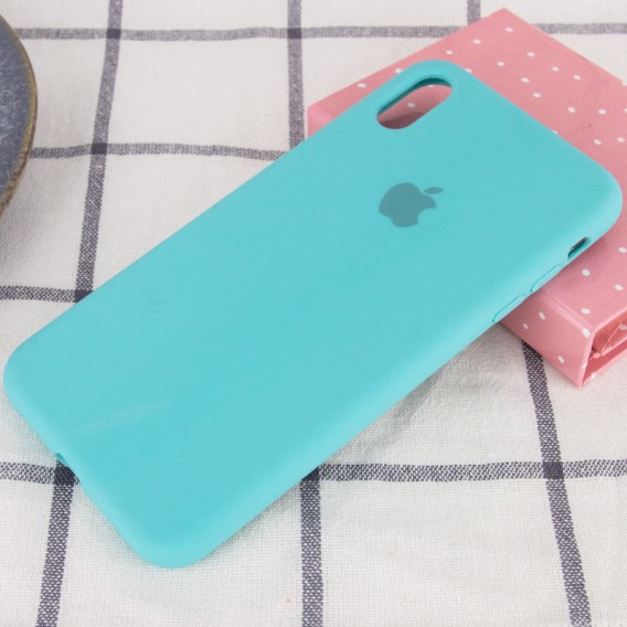 Чохол Silicone Case Full Protective (AA) для Apple iPhone XS Max (6.5"), Бірюзовий / Marine Green
