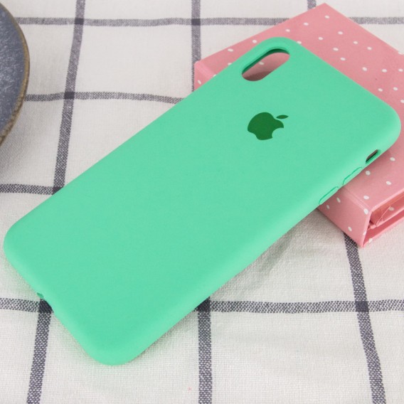 Чехол Silicone Case Full Protective (AA) для Apple iPhone XS Max (6.5"), Зеленый / Spearmint