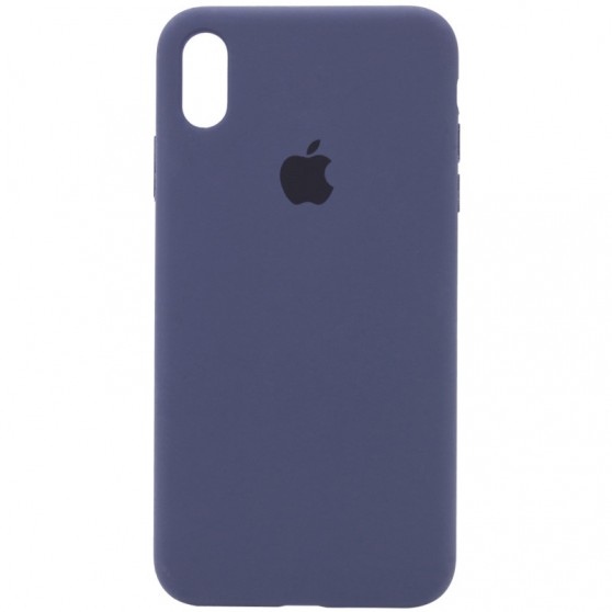 Чехол Silicone Case Full Protective (AA) для Apple iPhone XS Max (6.5") Темно-синий / Midnight blue