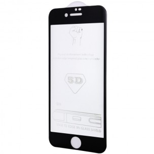 Захисне скло 5D Hard (full glue) (тех.пак) для Apple iPhone 7 / 8 / SE (2020) (4.7") Чорний