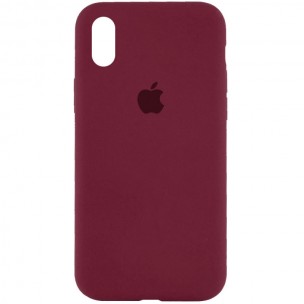 Чохол Silicone Case Full Protective (AA) для Apple iPhone XR (6.1") Бордовий / Plum