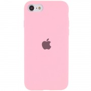 Чохол Silicone Case Full Protective (AA) для Apple iPhone SE (2020) Рожевий / Light pink