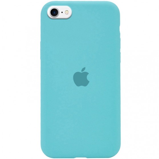 Чехол Silicone Case Full Protective (AA) для Apple iPhone SE (2020) Бирюзовый / Marine Green