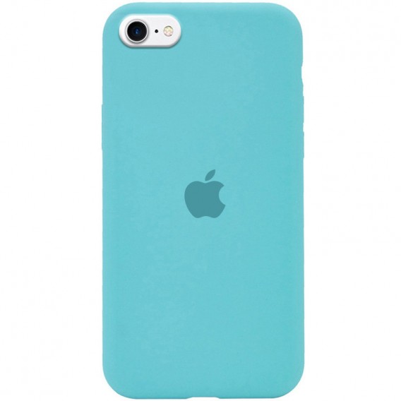 Чехол Silicone Case Full Protective (AA) для iPhone SE 2 / 3 (2020 / 2022) / iPhone 8 / iPhone 7, Бирюзовый / Marine Green