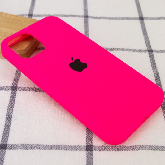 Чохол Silicone Case Full Protective (AA) для Apple iPhone 12 Pro Max (6.7") Рожевий / Barbie pink - зображення 1 