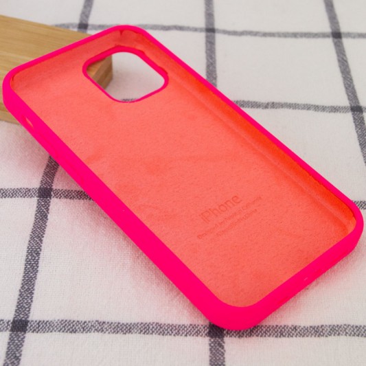 Чохол Silicone Case Full Protective (AA) для Apple iPhone 12 Pro Max (6.7") Рожевий / Barbie pink - зображення 2 