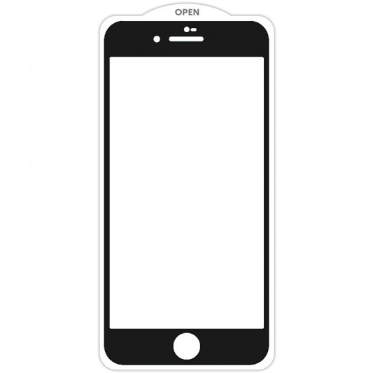 Захисне скло SKLO 5D (тех.пак) для Apple iPhone 7 / 8 / SE (2020) (4.7") Чорний / Біла підкладка