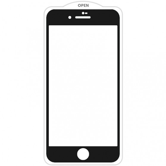 Защитное стекло SKLO 5D (тех.пак) для Apple iPhone 7 / 8 / SE (2020) (4.7") Черный / Белая подложка